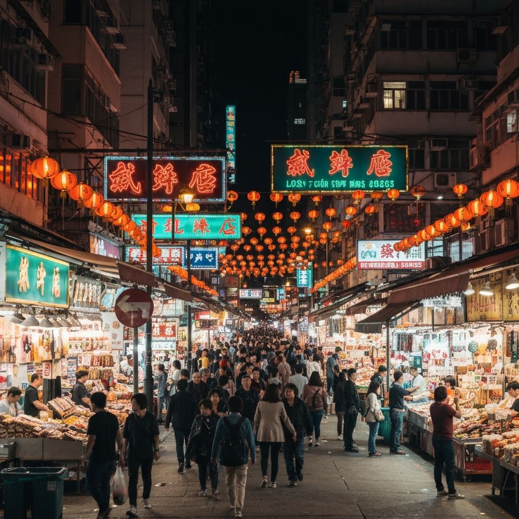Temple Street Night Market Hong Kong